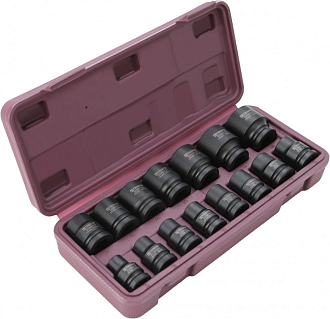 Набор головок торцевых ударных 1/2"DR, 10-32 мм, 15 предметов, THORVIK - фото 3