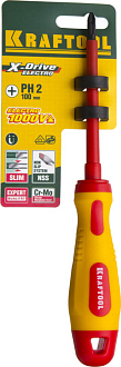 Отвертка PH2х100 мм, высоковольтная, Kraftool - фото 3