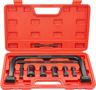 Рассухариватель клапанов струбцинный в наборе с насадками, 16, 19, 23, 25, 30 мм, THORVIK - фото 2
