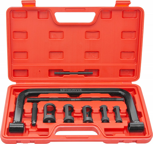Фото 1 товара Рассухариватель клапанов струбцинный в наборе с насадками, 16, 19, 23, 25, 30 мм, THORVIK