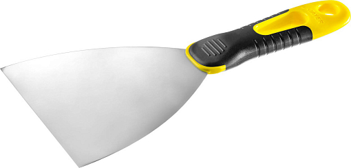 Фото 0 товара Шпатель STAYER 125 мм, нержавеющее полотно, двухкомпонентная рукоятка 10045-12