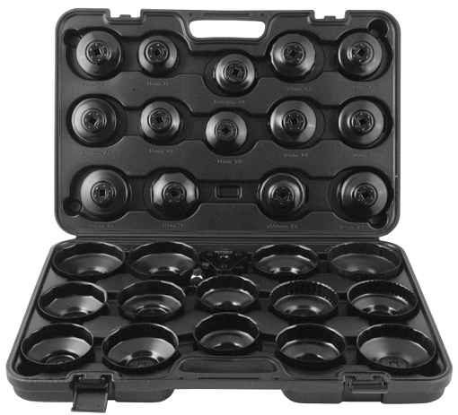 Фото 0 товара Набор съемников масляных фильтров 65-108 мм, 30 предметов, THORVIK