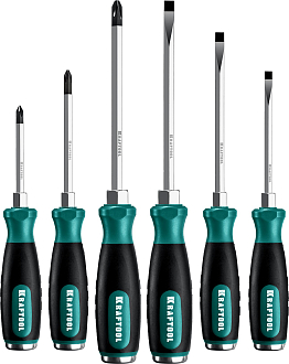 Набор из 6 предметов ударных отверток IMPACT PRO, Kraftool - фото 1