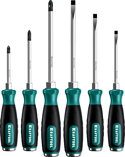 Фото 0 товара Набор из 6 предметов ударных отверток IMPACT PRO, Kraftool