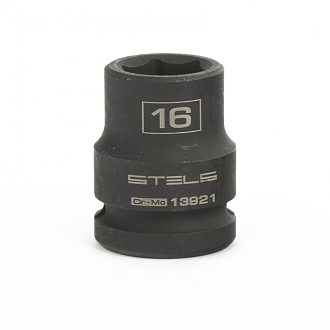 Головка ударная шестигранная, 16 мм, 1/2, CrMo Stels - фото 1