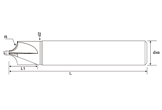 Фреза галтельная R=2,0 dхв=6 4F TiSiN HRC55 IRR-R2 Geefun - фото 2