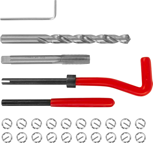 Фото 0 товара Набор для восстановления резьбы M8x1.25, 25 предметов, THORVIK