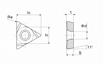 TPGH110302L-F LF6018 токарная пластина Deskar - фото 3
