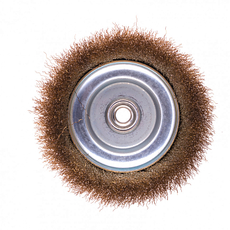 Щетка для УШМ, 150 мм, М14, "чашка", латунированная витая проволока Matrix - фото 1