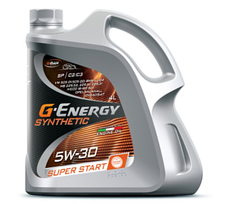 Моторное масло G-Energy Synth Super Start 5W-30 для легкового и коммерческого транспорта, 4л - фото 1