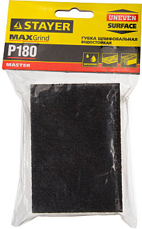 Губка шлифовальная STAYER 100х68х26мм, Р180, четырехсторонняя, 3560-3 - фото 2