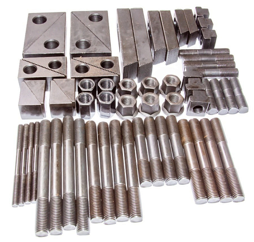 Фото 0 товара Набор клиновых ступенчатых прижимов 58 штук 19,7 мм M18x2,5 закаленный