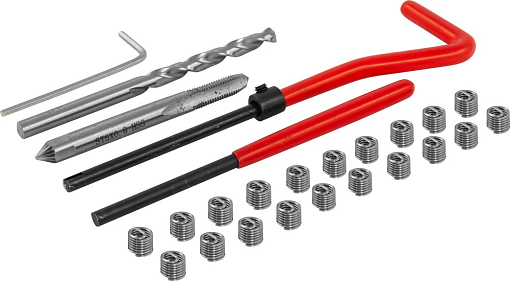 Фото 1 товара Набор для восстановления резьбы M5x0.8, 25 предметов, THORVIK