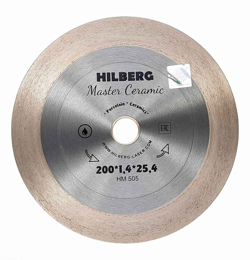 Фото 0 товара Диск алмазный отрезной 200*25,4 Hilberg Master Сeramic