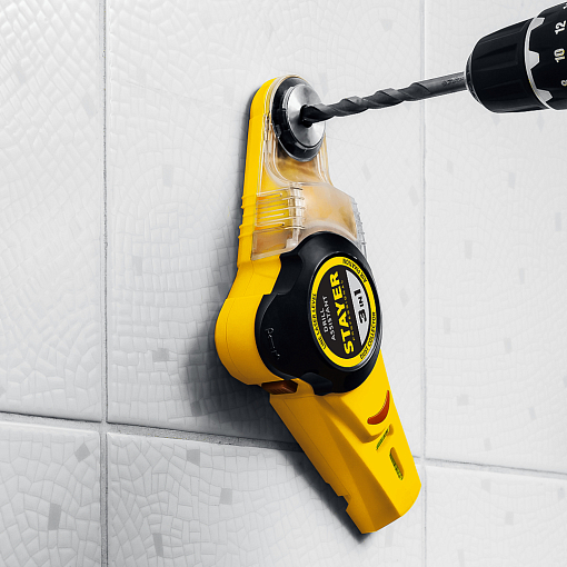 Фото 9 товара Уровень с приспособлением для сверления STAYER 34987 7 м, точн. +/-1,5 мм/м