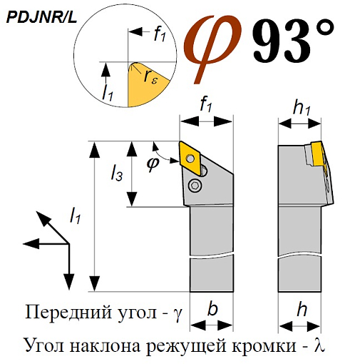 Фото 1 товара Резец PDJNL 2020 M11 проходной