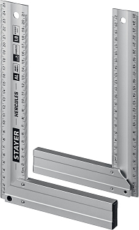 Угольник HERCULES 3432-25 STAYER Professional 250 х 2 мм, с усиленным алюминиевым полотном, жесткий столярный - фото 6