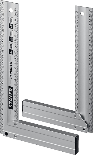 Фото 5 товара Угольник HERCULES 3432-25 STAYER Professional 250 х 2 мм, с усиленным алюминиевым полотном, жесткий столярный