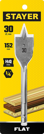 Фото 1 товара Сверло по дереву перовое 2950-30_z01 Master STAYER FLAT 30x152мм