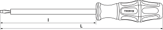 Отвертка стержневая диэлектрическая шлицевая VDE 1000V, SL4x100 мм, THORVIK - фото 2