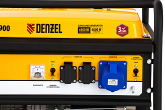 Генератор бензиновый GE 7900, 6.5 кВт, 220 В/50 Гц, 25 л, ручной пуск Denzel - фото 10