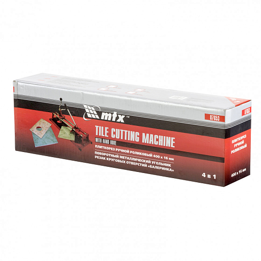 Фото 6 товара Плиткорез 400 х 16 мм, "Балеринка", поворотный мет. угольник MTX