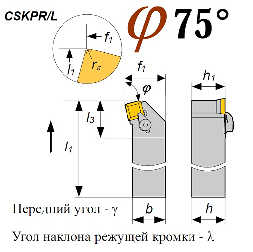 Фото 1 товара Резец CSKPR 2525 М12 проходной