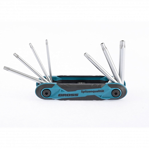 Фото 0 товара Набор ключей имбусовых Tamper-Torx, складные, 8 шт, CrV Gross