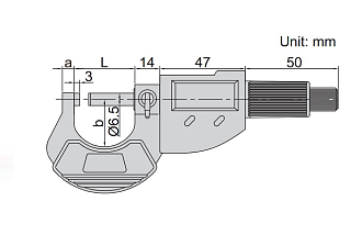 Микрометр МКЦ-75, 50-75мм/2-3", 0.001 мм/0.00005" фрикционный барабан, INSIZE - фото 2