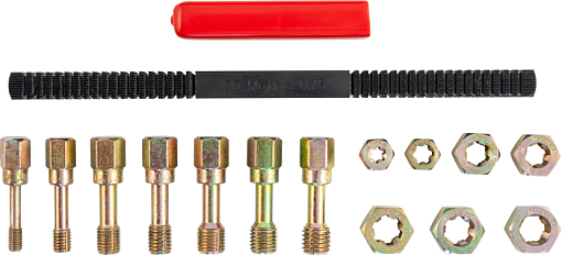 Фото 0 товара Набор для восстановления резьбы M6-М12, 15 предметов, THORVIK