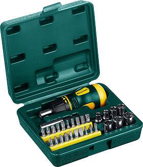 Отвертка реверсивная 29 шт., Kraftool - фото 1