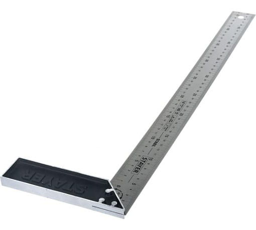 Фото 0 товара Угольник с нержавеющим полотном STAYER STABIL 3431-50 500 мм, столярный