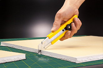 OLFA 25 мм, сегментированное лезвие, трещеточный фиксатор, Нож OL-H-1 - фото 7