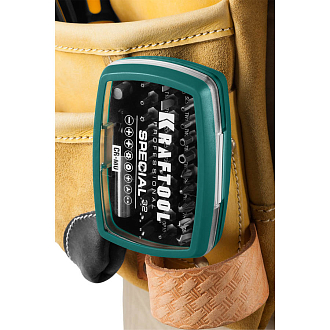 Набор специальных бит с адаптером KRAFTOOL 2610-H32 32 шт. - фото 7