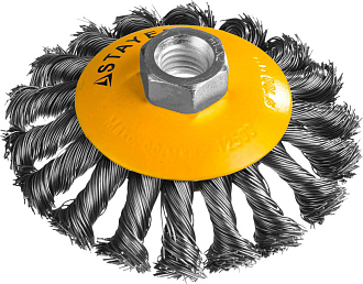 Щетка коническая для УШМ STAYER 100 мм, 35135-100 Профессионал - фото 1