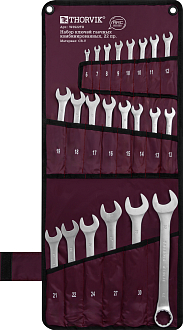 Набор ключей гаечных комбинированных серии ARC, 6-32 мм, 22 предметов, THORVIK - фото 1