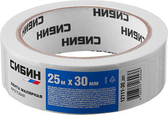 Лента малярная СИБИН 30 мм, 25 м,12111-30_z01 - фото 2