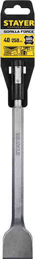 Фото 2 товара Зубило плоское изогнутое STAYER 40 х 250 мм, SDS-Plus, 29354-40-250_z02