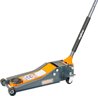 Домкрат подкатной 3 т. гаражный двухпоршневой, с уменьшенной высотой подхвата, 75-505 мм, Ombra - фото 1