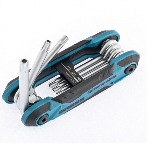 Фото 1 товара Набор ключей имбусовых Tamper-Torx, складные, 8 шт, CrV Gross