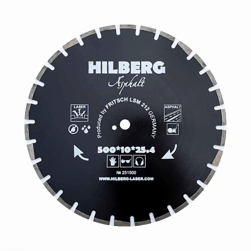 Фото 0 товара Диск алмазный отрезной 500*25,4 Hilberg Hard Materials Лазер асфальт