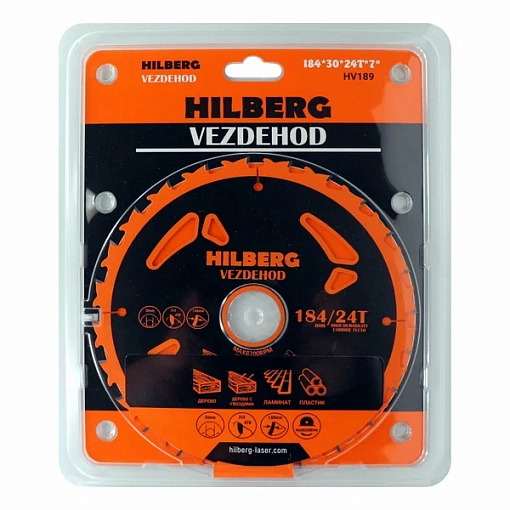 Фото 1 товара Диск пильный Hilberg Vezdehod 184*30*24Т*7º