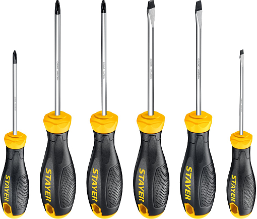 Фото 0 товара Набор отверток MaxFix STAYER 6 шт, 2513-H6_z02