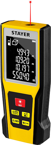 Фото 0 товара Лазерный дальномер STAYER 34957_z01 Professional дальность 60 м, 5 функций