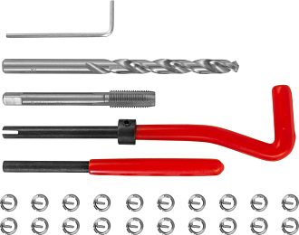 Набор для восстановления резьбы M7x1.0, 25 предметов, THORVIK - фото 1