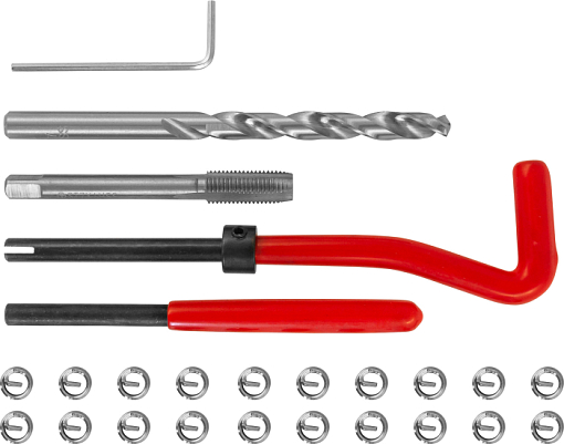 Фото 0 товара Набор для восстановления резьбы M7x1.0, 25 предметов, THORVIK