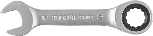 Фото 0 товара Ключ гаечный комбинированный трещоточный короткий, 12 мм, THORVIK