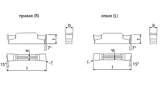 MGGN200R-15 K10 пластина для отрезки и точения канавок Deskar - фото 2