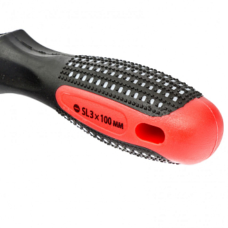 Отвертка Fusion, SL3 х 100 мм, CrV, трехкомп. рукоятка "Anti slip" Matrix - фото 3