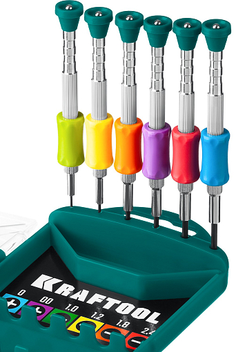 Фото 6 товара Набор часовых отверток для точных работ X-Precision 6 предметов, Kraftool